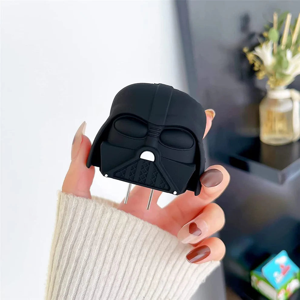 Iphone Charger Case Cover - Darth Vader - 4 Piece Set (With Wire Protector)