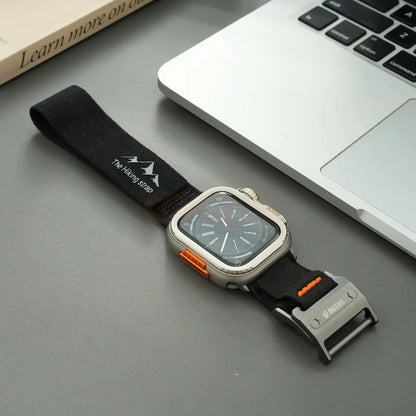 Duzon Nylon Loop Watch Band for Apple Watch – Double Velcro Strap with Magnetic Buckle (Compatible with Ultra/Series 10 to Series 1)