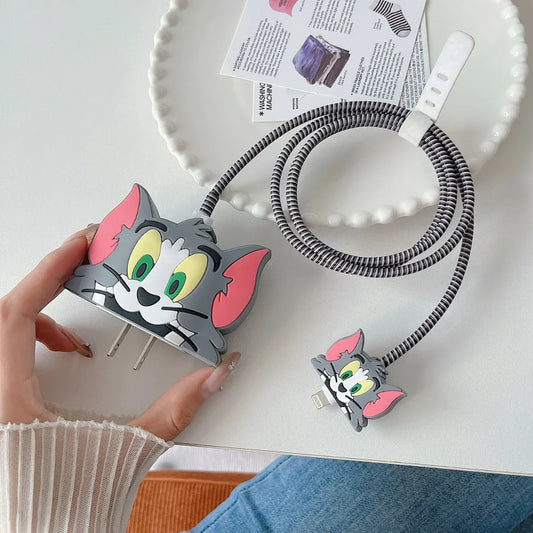 Iphone Charger Case Cover - Tom - 4 Piece Set (With Wire Protector)
