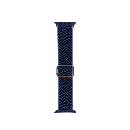 iWatch 42-44-45mm - Braided Nylon Elastic - Santa Barbara Leather Strap