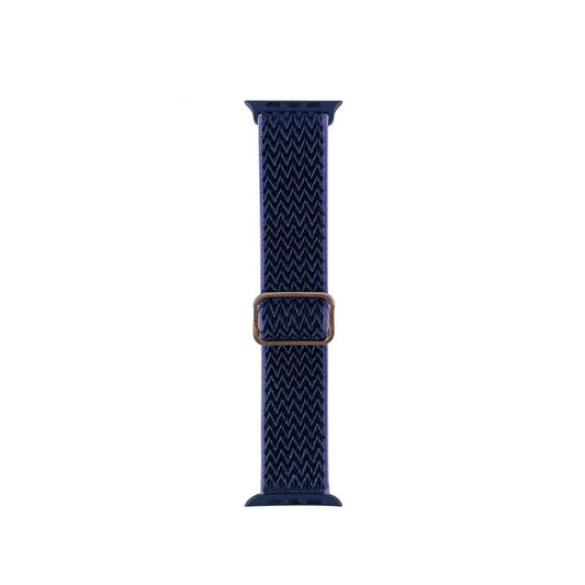iWatch 42-44-45mm - Braided Nylon Elastic - Santa Barbara Leather Strap